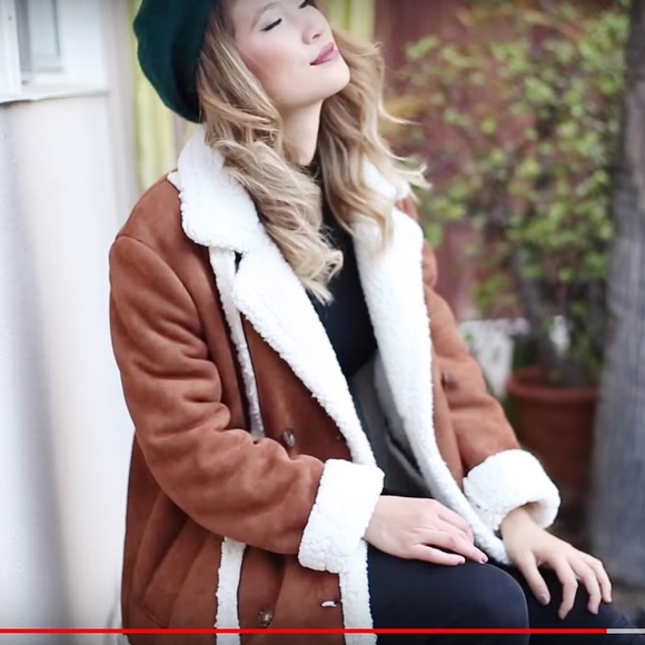 Skies Are Blue Jackets & Blazers - Skies Are Blue Shearling Coat Jacket